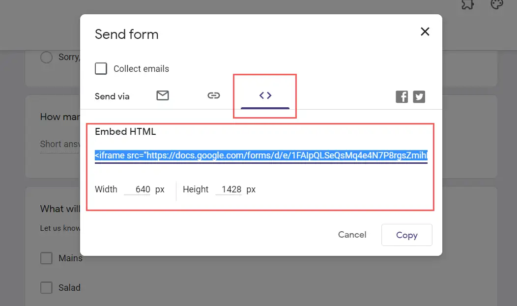 Share Google Form Public By Embing HTML